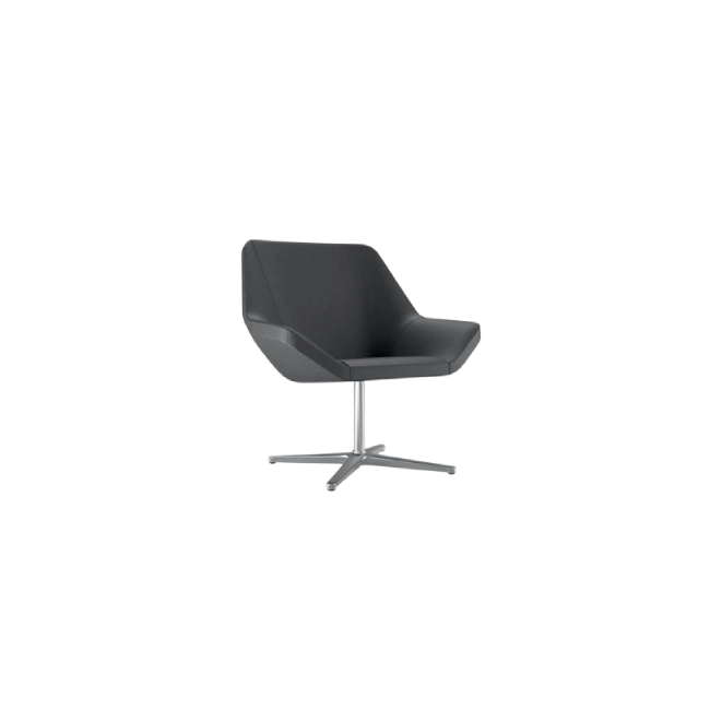Silla de Cuerina M-006-D3-PU de Espera con respaldo Fija Color Gris
