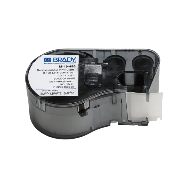 Cartucho de Etiquetas Brady M4C-1000-595-WT-BK Continuas de Vinil 1" x 25 Pies Negro S/ Blanco-4