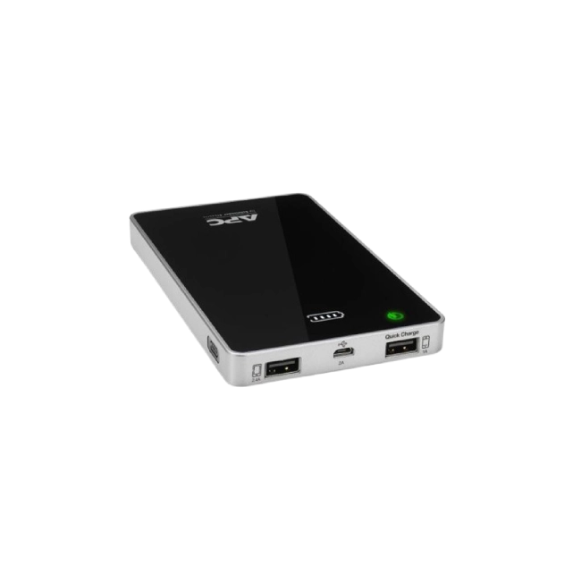 APC Mobile Power Pack, 6000 mAh Li-polymer, Quick Charge 2.0, Black-6