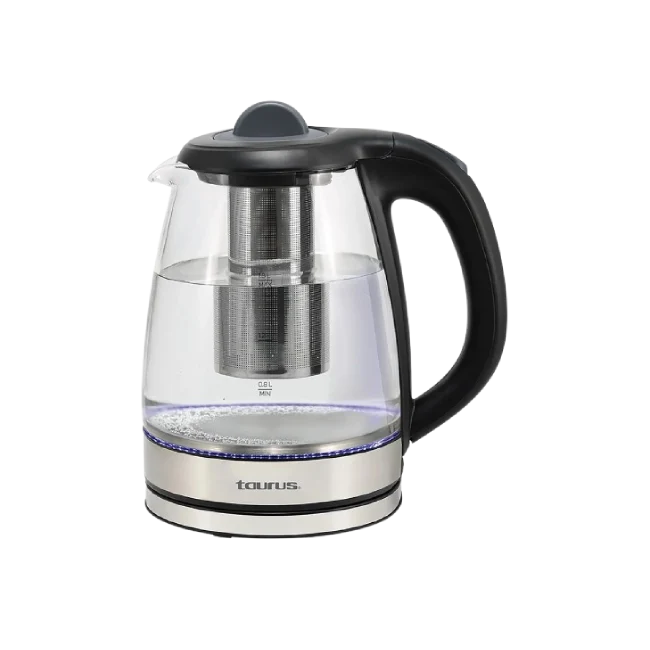 Jarrilla Electrica Taurus Wonder Con Infusor 1.8 Litros Apagado Automatico Vaso de Vidrio Indicador LED-3