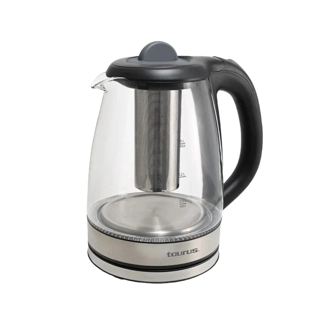 Jarrilla Electrica Taurus Wonder Con Infusor 1.8 Litros Apagado Automatico Vaso de Vidrio Indicador LED-4