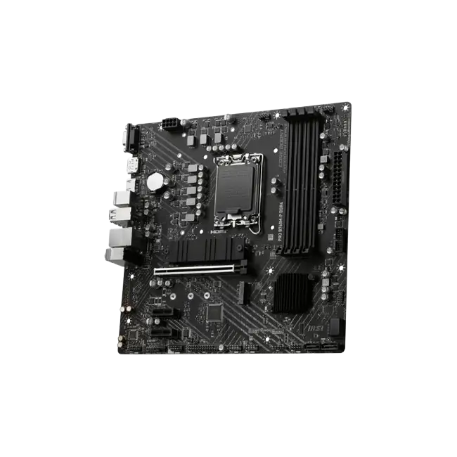 MSI PRO B760M-P - Placa base - micro ATX - Socket LGA1700 - B760 Chipset - USB 3.2 Gen 1, USB-C 3.2 Gen2 - Gigabit LAN - Tarjeta gráfica (CPU necesaria) - HD Audio (8-canales)-2