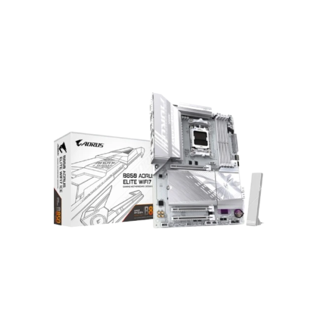 AORUS - Motherboard - ATX - Socket AM5 - AMD B850 - para Ryzen 7 / para Ryzen 9 - None - B850 A ELITE WF7 ICE-3