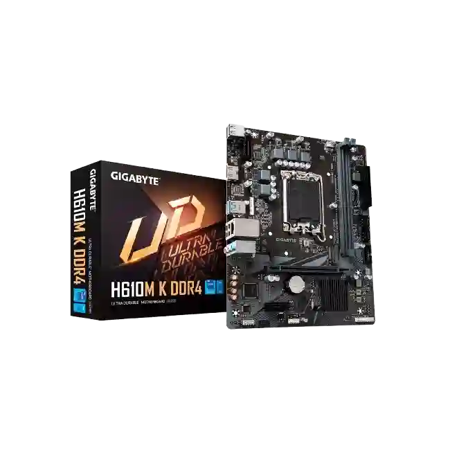 Gigabyte H610M K DDR4 - 1.0 - placa base - micro ATX - Socket LGA1700 - H610 Chipset - USB 3.2 Gen 1 - Gigabit LAN - Tarjeta gráfica (CPU necesaria) - HD Audio (8-canales)-2