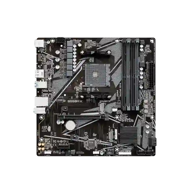 Gigabyte - B550M K - Motherboard - Micro ATX - Socket AM4 - AMD B550 - para Ryzen 5 / para Ryzen 3 / para Ryzen 7 - None