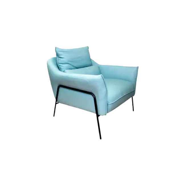 Sillon Individual MG-MS-054 Con Base de Acero Inoxidable Color Negro-1