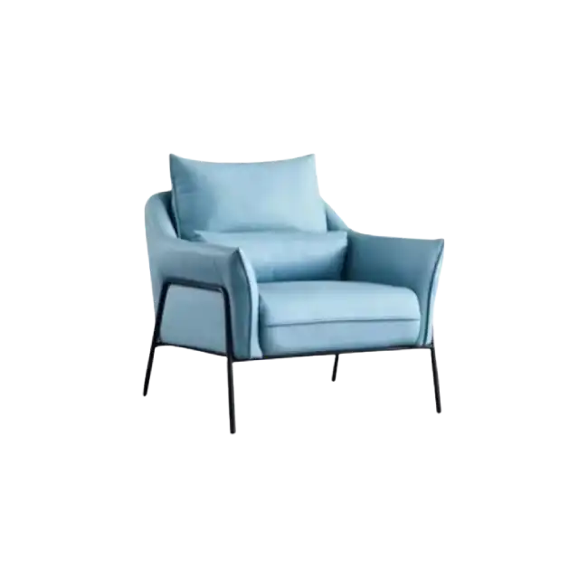 Sillon Individual MG-MS-054 Con Base de Acero Inoxidable Color Negro-4
