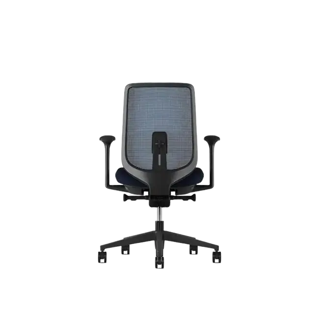 Silla MG-WB-001-A2-WH De Mesh y Tela Con Respaldo Alto y Reposa Cabeza Color Gris con Asiento Rojo-1