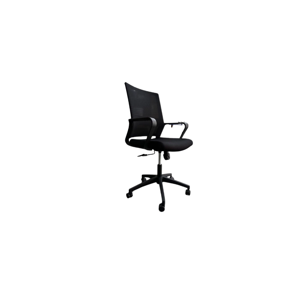 Silla de Oficina MG-WB-019-B1-BL De Mesh y Tela Con Respaldo Color Negro