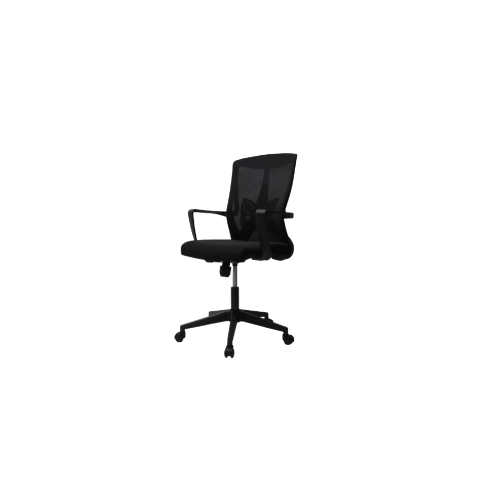 Silla de Oficina MG-WB-019-B1-BL De Mesh y Tela Con Respaldo Color Negro-2