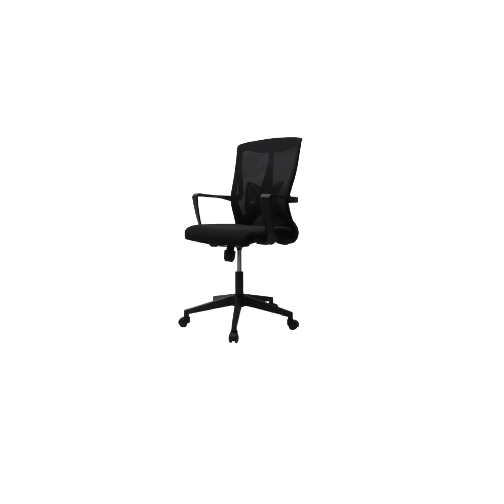 Silla de Oficina MG-WB-020-B1-BK De Tela Con Respaldo Color Negro