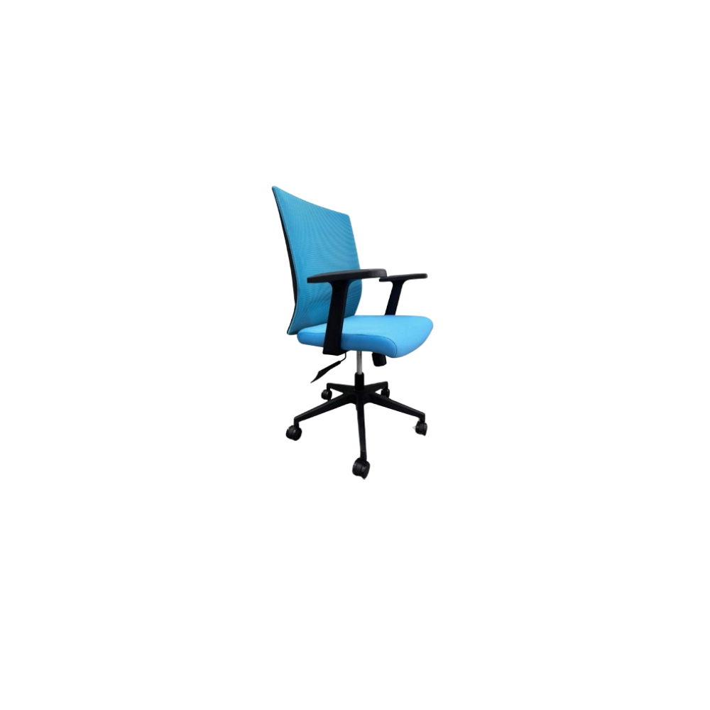 Silla de Oficina MG-WB-020-B1-BL De Tela Con Respaldo Color Negro-2