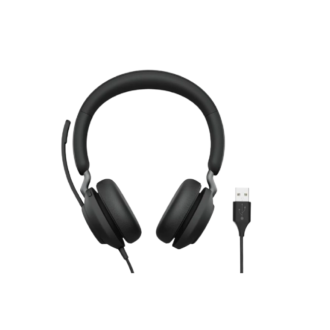 Jabra Evolve2 40 SE MS Stereo - Auricular - en oreja - cableado - USB-A - aislamiento de ruido - Certificado para Equipos de Microsoft-1