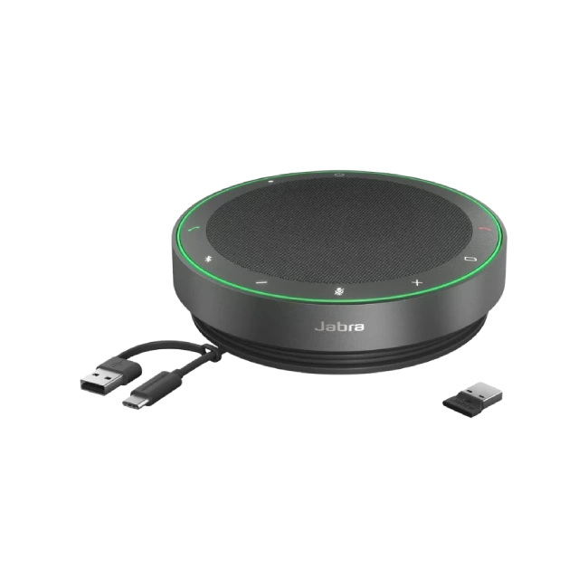 Jabra Speak2 75 UC - Altavoz manos libres - Bluetooth - inalámbrico - USB-A, USB-C - gris oscuro - Certificado para salas de Zoom, Certificado por Zoom, Certificado por Alcatel-Lucent, Certificado por Avaya, Cisco Webex Certified, Certificado por Unify, C