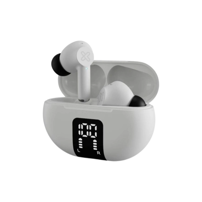 Klip Xtreme - True wireless earphones - Para Phone / Para Portable electronics / Para Tablet - Wireless - 22Hrs ANC White-1