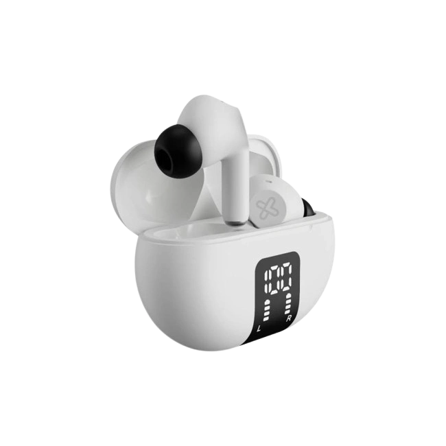Klip Xtreme - True wireless earphones - Para Phone / Para Portable electronics / Para Tablet - Wireless - 22Hrs ANC White