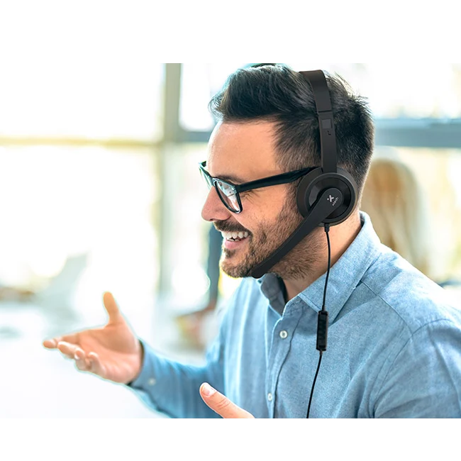 Xtech - XTH-241 - Headphones with microphone - Para Conference / Para Computer - Wired - USB/ In line control-2