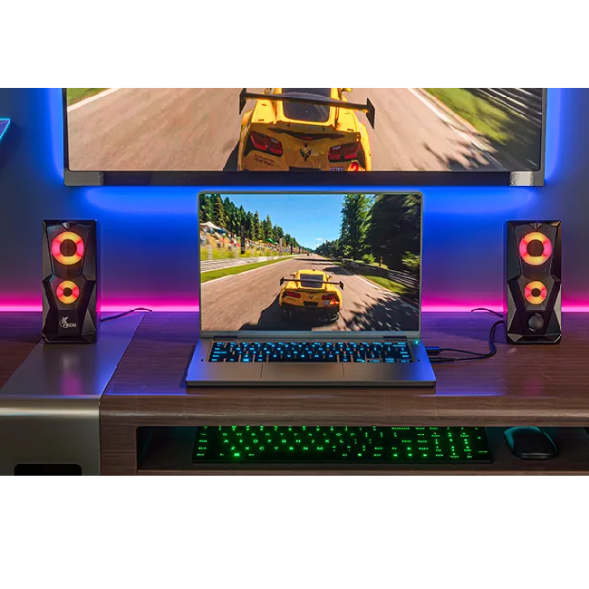 Xtech - Altavoces - 2.0 canales - Negro - Gaming con luz LED XTS-131-2