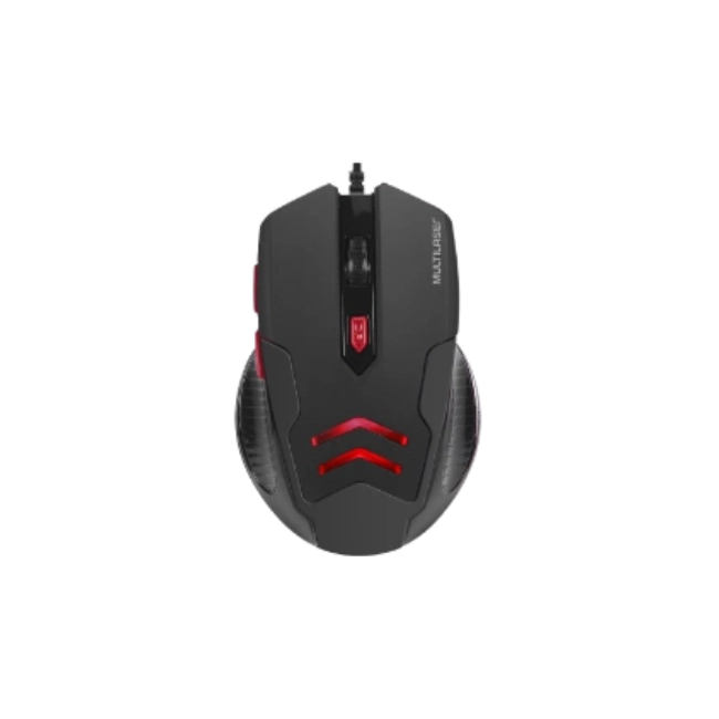COMBO MOUSE 3200DPI Y MOUSEPAD NEGRO CON ROJO-4
