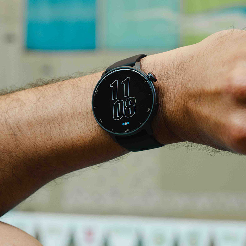 RELOJ T8 NEGRO + PULSERA SILICÓN ROJO LADRILLO-7