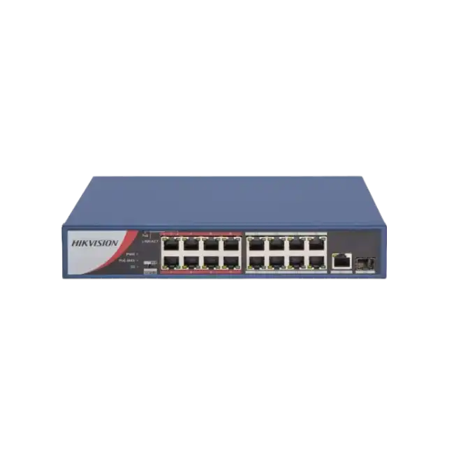 Hikvision - Switch - 16 Port Fast Ethernet Smart PO-3