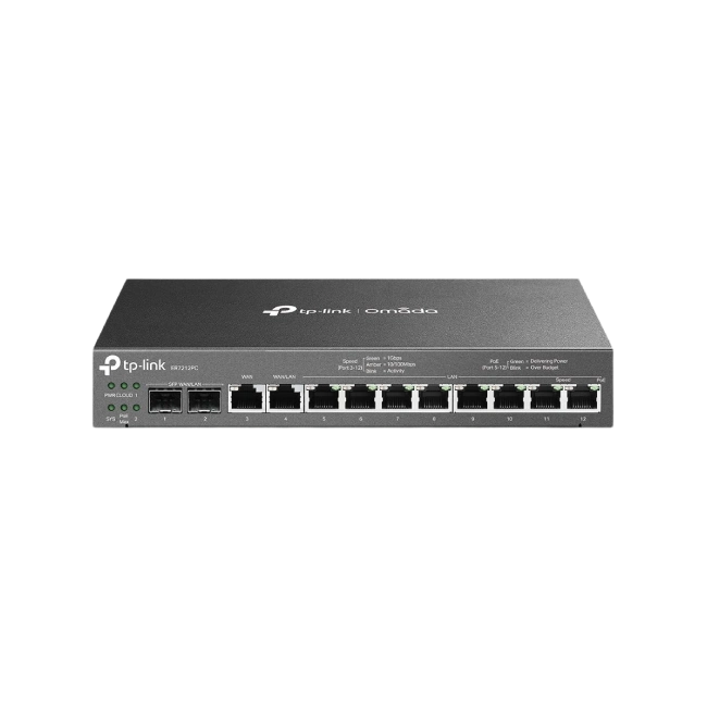 TP-LINK ER7212PC V1 - Router conmutador de 8 puertos - 1GbE - Puertos WAN: 4 - montaje en pared-1
