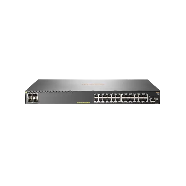 HPE Aruba 2930F 24G PoE+ 4SFP - Conmutador - L3 - Gestionado - 24 x 10/100/1000 (PoE+) + 4 x Gigabit SFP (enlace ascendente) - montaje en rack - PoE+ (370 W)