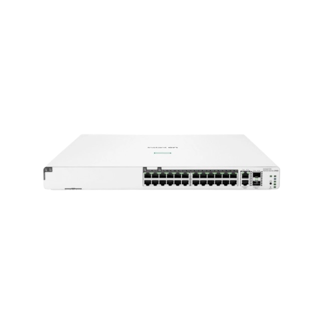 HPE Networking Instant On 1960 24G 20p Class4 4p Class6 PoE 2XGT 2SFP+ 370W Switch - Conmutador - L3 Lite - Gestionado - 24 x 10/100/1000 + 2 x 10 Gigabit SFP+ + 2 x 100/1000/10GBase-T - montaje en rack - PoE (370 W) - BTO-6