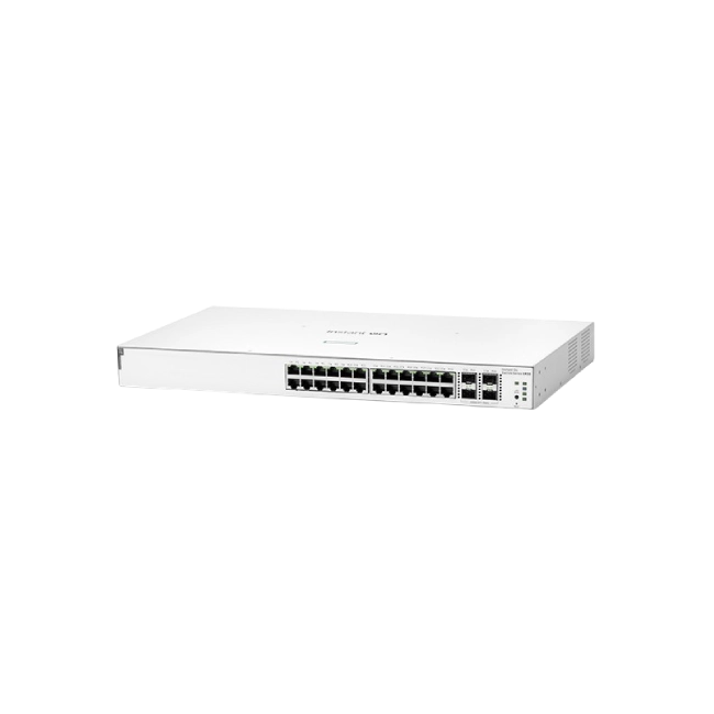 HPE Networking Instant On 1930 24G Class4 PoE 4SFP/SFP+ 195W Switch - Conmutador - L3 - Gestionado - 24 x 10/100/1000 (PoE) + 4 x 1 Gigabit / 10 Gigabit SFP+ - montaje en rack - PoE (195 W)