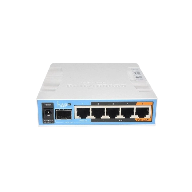 Mikrotik - RB962UiGS-5HacT2HnT - Router -  5 x 10/100/1000 puertos Ethernet   - 1 x SFP ports - Wireless 802.11a/n/ac  - Desktop - 720 MHz - RAM 128 MB - Antena  x2 - CPU QCA9558-1