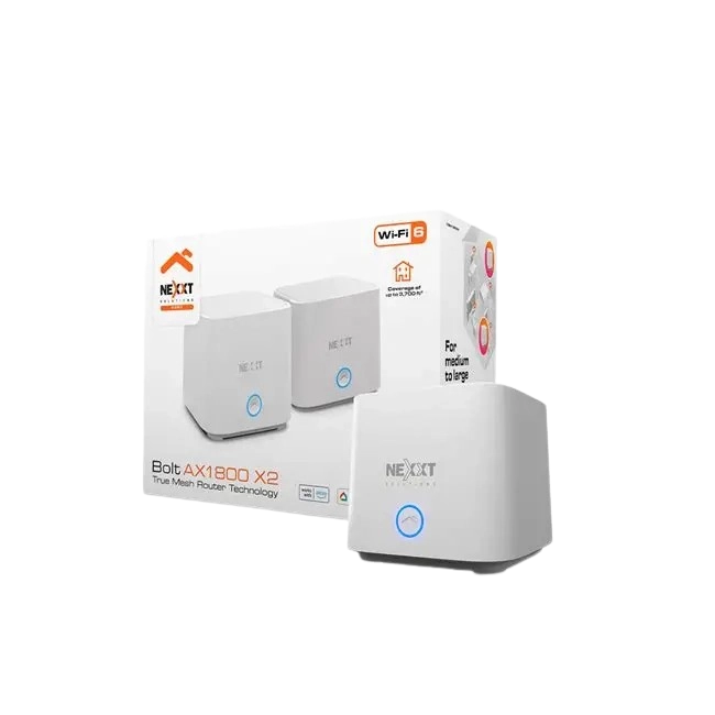 Nexxt Solutions Home - Router - Wireless Mesh - 802.11a/b/g/n/ac/ax - Desktop - 2 pack