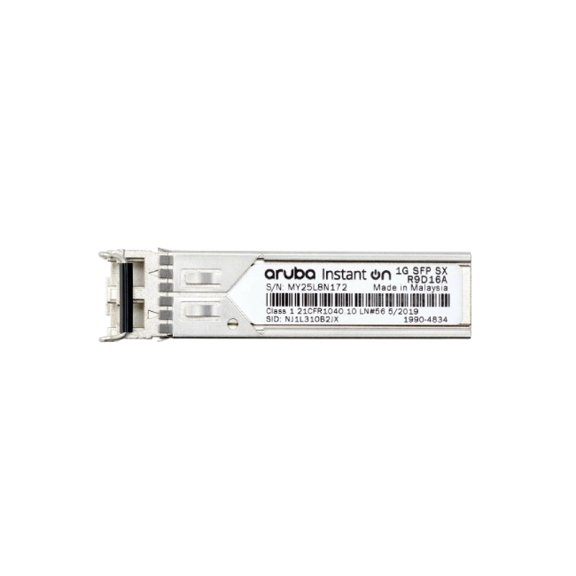 HPE Networking Instant On - Módulo de transceptor SFP (mini-GBIC) - 1GbE - 1000Base-LX - modo simple LC - hasta 10 km - para OfficeConnect 1820; HPE Aruba 6000 12, 6000 24, 6000 48, 6200F 12, 6200M 24, 64XX; CX 8360-3