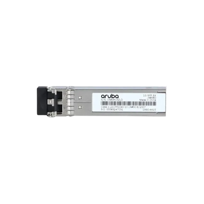 HPE Aruba - Módulo de transceptor SFP (mini-GBIC) - 1GbE - 1000Base-SX - LC de modos múltiples - hasta 500 m - para OfficeConnect 1820; HPE Aruba 6000 12, 6000 24, 6000 48, 6200F 12, 6200M 24, 64XX; CX 8360-3