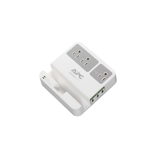 Sistema Essential SurgeArrest de APC, 3 tomas de salida, 3 puertos de carga USB, 120V-1