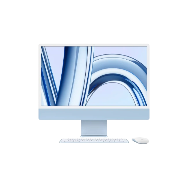 Apple iMac - All-in-one - Apple M3 None - 512 GB HDD - 24" - MacOS Sonoma - Blue - Spanish - chip 8?core CPU and 10-1