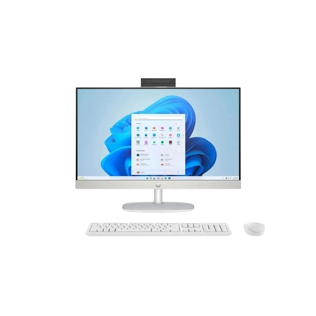 HP 24-cr0250la - All-in-one - AMD Ryzen 5 7520U / 4.3 GHz - DDR5 SDRAM - 512 GB SSD - 23.8" - UMA - Windows 11 Home - White-1