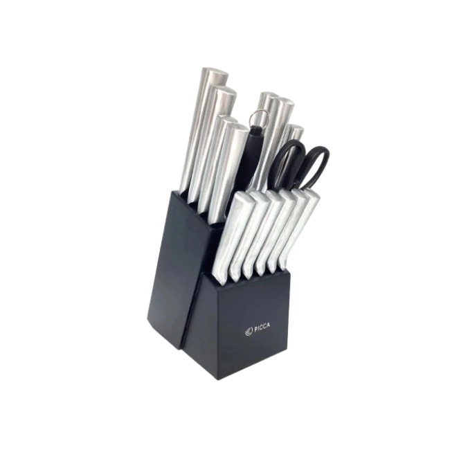 Juego de Cuchillos Picca PI0016SCAP 16 Piezas Acero Inoxidable Color Gris-3