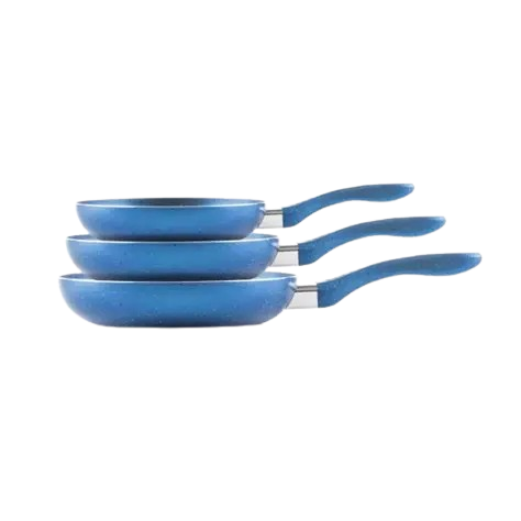Juego de Sartenes Picca Milan PI003SSMA Milan 20 - 24 - 28 Cms Marmol Color Azul