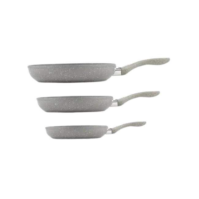 Juego de Sartenes Picca PI003SSMP Pietra 20" 24" 28" Color Marmol Gris-3