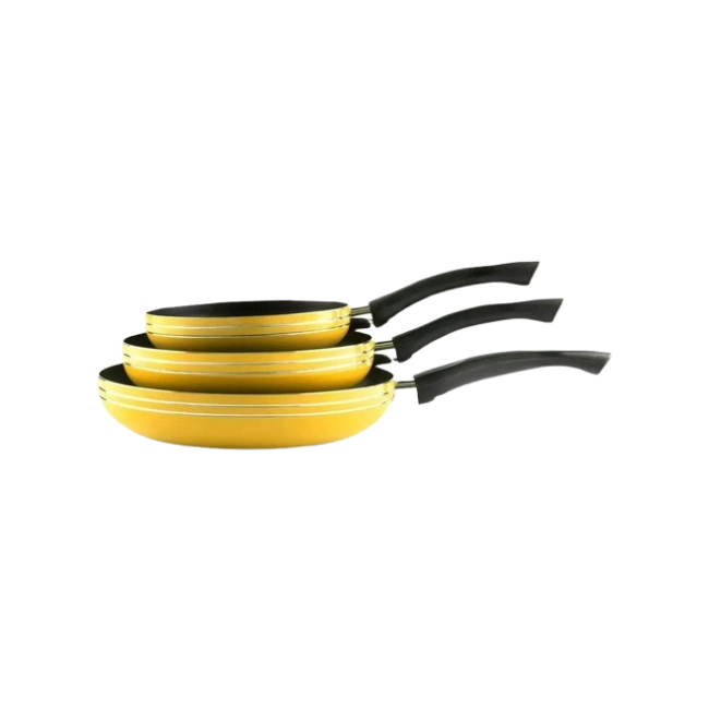 Juego de Sartenes Picca Turin PI003SSTA 18 - 22 - 26 Cms Dyflon Color Amarillo-3
