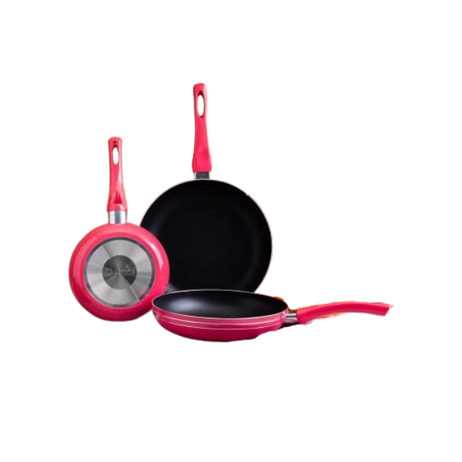 Juego de Sartenes Picca Turin PI003SSTD 18 - 22 - 26 Cms Dyflon Color Rosado-2