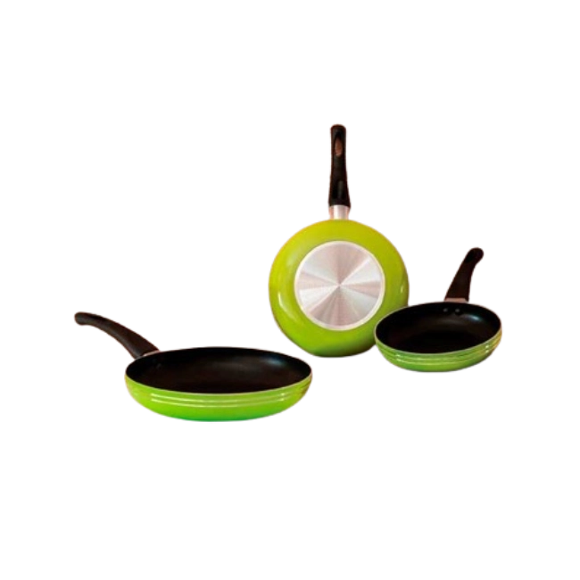 Juego de Sartenes Picca Turin PI003SSTV 18 - 22 - 26 Cms Dyflon Color Verde