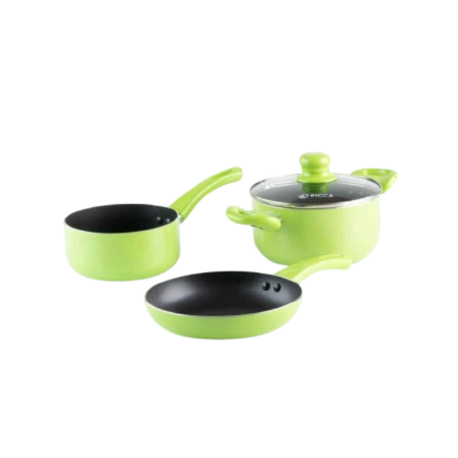 Bateria de Cocina Picca Sicilia PI004BTV 4 Piezas Dyflon Color Verde