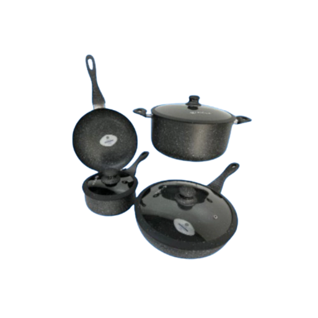 Bateria de cocina Picca Verona 7 piezas Color Gris Oscuro