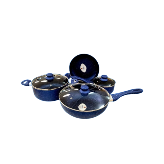 Bateria de Cocina Picca Monza PI007BTA 7 Piezas Dyflon Color Azul-2