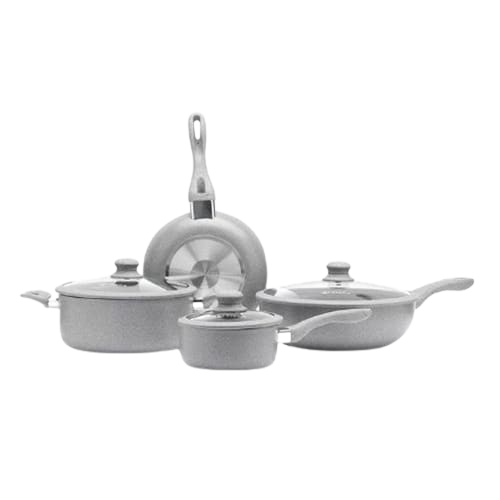 Bateria de Cocina Picca Monza PI007BTG 7 Piezas Dyflon Color Gris-2