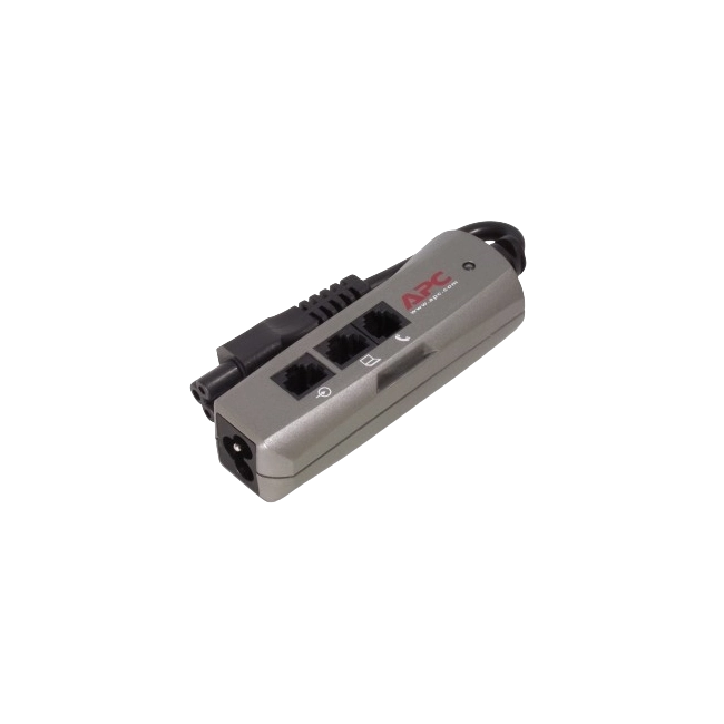 APC Notebook Surge Protector for AC, phone and network lines, 3 pin connection, 100-240V-3