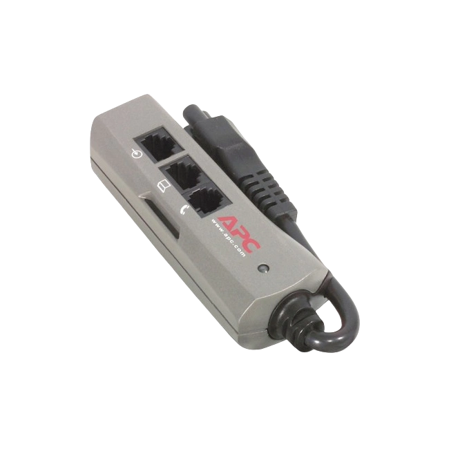 APC Notebook Surge Protector for AC, phone and network lines, 2 pin connection, 100-240V
