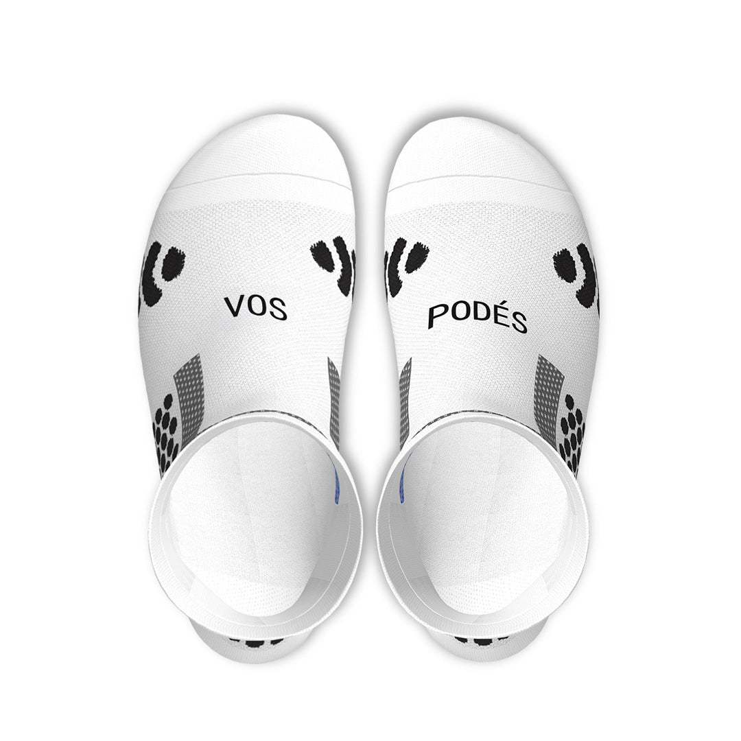 Calcetines Pata de Chucho Carrera - Talla M (blancos) | Edición Vos Podés-1