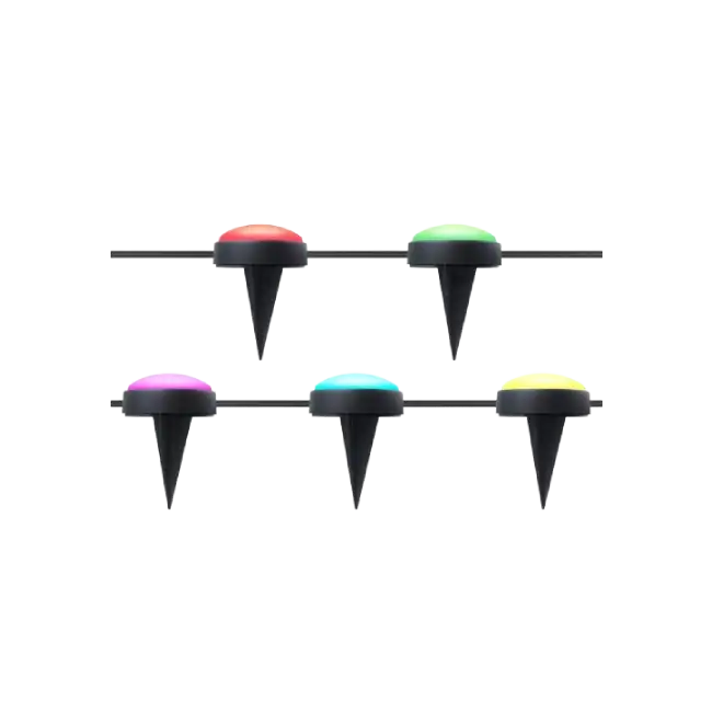 Luces de Exterior Tuya PST-GL15 WiFi RGB-IC LED DC12V/2A 12W 10 Metros 15 Luces A Prueba de Agua IP67-1